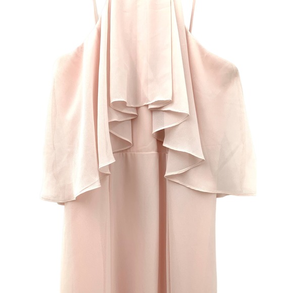 Levkoff 7055 Petal Pink Bridesmaid Prom Ruffle Cocktail Dress size 8 - Picture 3 of 4